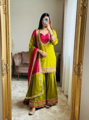 D.N. 5361  Designer Kurti Palazzo with Dupatta wholesale catalogs