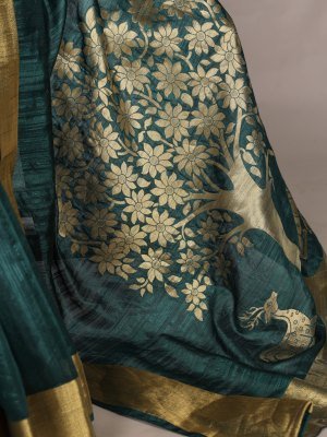 D.N. 7903 Raw Silk Saree with Unstitched Blouse sarees catalogs
