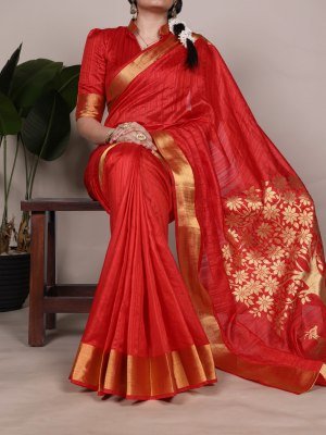 D.N. 7903 Raw Silk Saree with Unstitched Blouse sarees catalogs