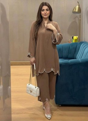D.N. 895 Rania Cut Designer Kurti with Pant Chikankari Work 