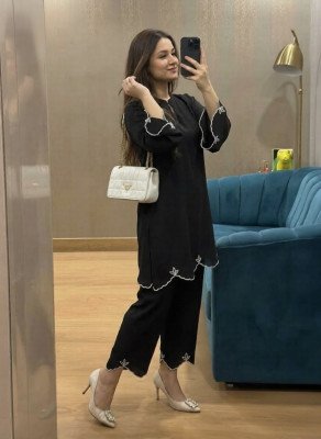 D.N. 895 Rania Cut Designer Kurti with Pant Chikankari Work kurtis catalogs