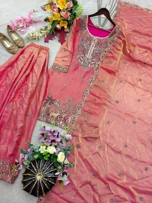 D.N. W 1280 W Fully Stitched Fendy Silk Top Sarara Dupatta Set  fancy sharara suit Catalogs
