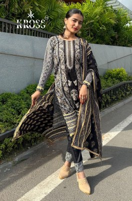 D NO KK 2011 A and B by Kross cotton printed dress material catalogue at low rate Amavi