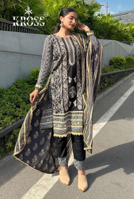 D NO KK 2011 A and B by Kross cotton printed dress material catalogue at low rate salwar kameez catalogs