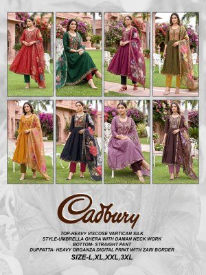 D.No 1001-1008 Cadbury Kurti Pant with  Dupatta kurti pant with dupatta Catalogs
