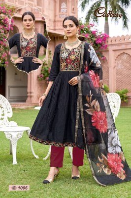 D.No 1001-1008 Cadbury Kurti Pant with  Dupatta kurti pant with dupatta Catalogs