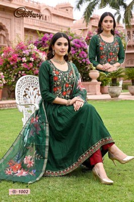 D.No 1001-1008 Cadbury Kurti Pant with  Dupatta kurti pant with dupatta Catalogs