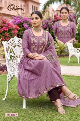 D.No 1001-1008 Cadbury Kurti Pant with  Dupatta kurti pant with dupatta Catalogs