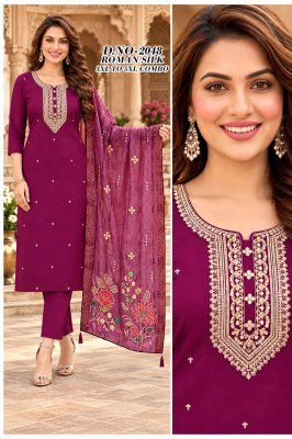 D.No 2049 Big Size Fancy Roman 3-Piece Collection  Plus Size Ethnic Wear wholesale catalogs