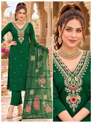 D.No 2049 Big Size Fancy Roman 3-Piece Collection  Plus Size Ethnic Wear Size wise Combo Set
