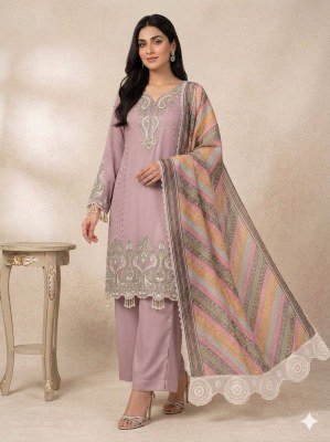 D.No 2103 Designer Sequence Embroidered Star Georgette Top Plazzo with Organza Dupatta Set  