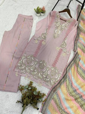 D.No 2103 Designer Sequence Embroidered Star Georgette Top Plazzo with Organza Dupatta Set  Fancy Palazzo suit catalogue