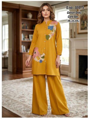 D No  855 Cotton Daboo Heavy Side Work Co Ord Set co ord set catalogs