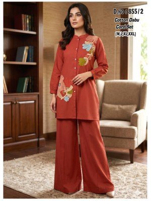 D No  855 Cotton Daboo Heavy Side Work Co Ord Set co ord set catalogs