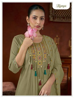 D.No. Maniya Soft Mull Chanderi Handwork Suit with Bottom wholesale catalogs