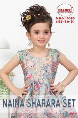 D no 10383 by Naina Fancy printed Girls Sharara suit catalogue at amaviexpo Amavi