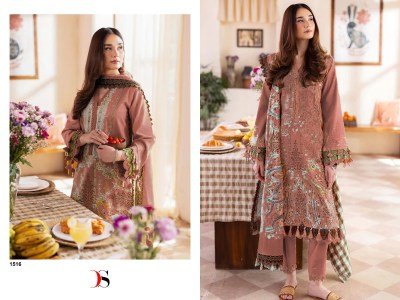 Deepsy Jade Urban Lawn 25 6 Pure Cotton with Chiffon Dress Material Catalogue Pcs Wholesale Rate  dress material catalogs