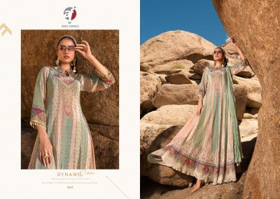 anju fabric deedsr Vol 2 Designer Natural Crepe Gown with Chinon Border Dupatta  readymade suit catalogs