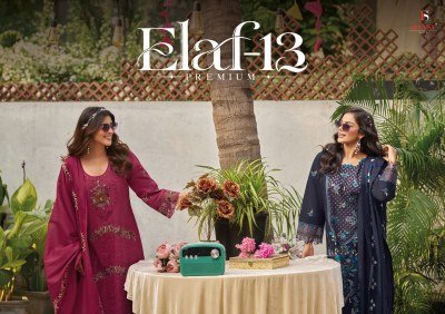 DEEPSY SUITS ELAF Premium-13 Luxury Lawn Pure Cotton Embroidered 3-Piece Dress Material wholesale catalogs