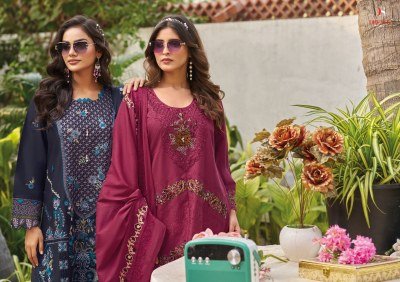 DEEPSY SUITS ELAF Premium-13 Luxury Lawn Pure Cotton Embroidered 3-Piece Dress Material dress material catalogs