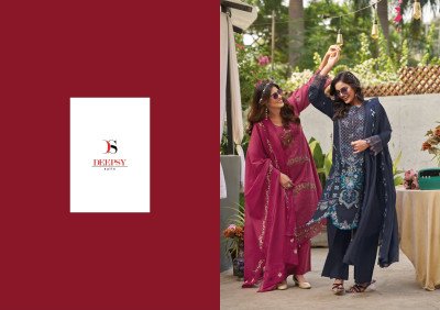 DEEPSY SUITS ELAF Premium-13 Luxury Lawn Pure Cotton Embroidered 3-Piece Dress Material dress material catalogs