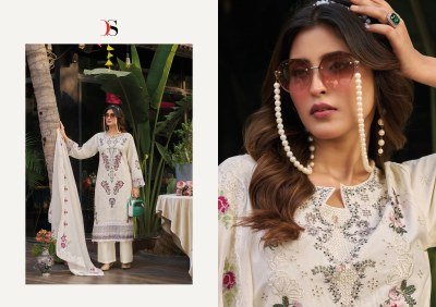 DEEPSY SUITS ELAF Premium-13 Luxury Lawn Pure Cotton Embroidered 3-Piece Dress Material dress material catalogs