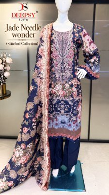 DEEPSY SUITS JADE NEEDLE WONDER Cotton Chikankari Palazzo Suit with Dupatta wholesale catalogs