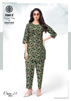 DEEPTEX CRAZE VOL-8 Pure Cotton Printed Co-Ord Set co ord set catalogs