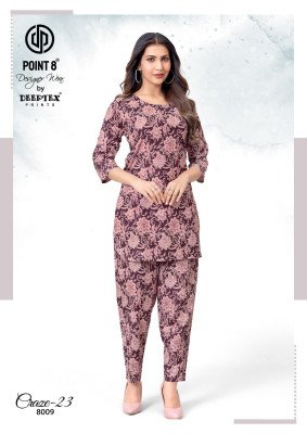 DEEPTEX CRAZE VOL-8 Pure Cotton Printed Co-Ord Set co ord set catalogs