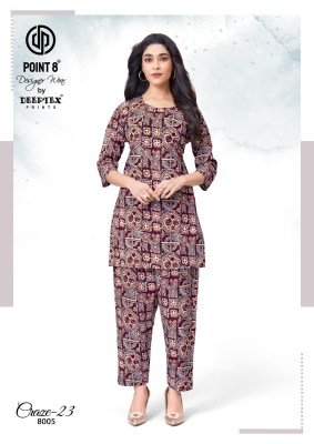 DEEPTEX CRAZE VOL-8 Pure Cotton Printed Co-Ord Set co ord set catalogs