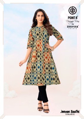 DEEPTEX JEEVAN SATHI Vol-4 Heavy Cotton Printed A-Line Kurti Collection kurtis catalogs