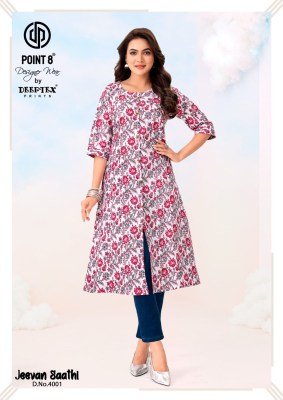 DEEPTEX JEEVAN SATHI Vol-4 Heavy Cotton Printed A-Line Kurti Collection kurtis catalogs