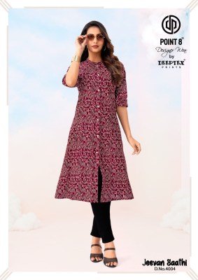 DEEPTEX JEEVAN SATHI Vol-4 Heavy Cotton Printed A-Line Kurti Collection kurtis catalogs