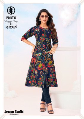DEEPTEX JEEVAN SATHI Vol-4 Heavy Cotton Printed A-Line Kurti Collection kurtis catalogs