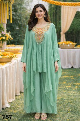 Mrudangi Rimjim 754 Pure Viscose Chinon Readymade fancy plazzo suit Catalogue Pcs Wholesale Rate readymade suit catalogs