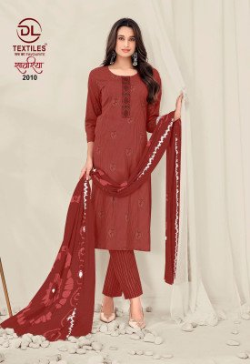 DL SAWARIYA Vol-2 Cotton Printed Embroidery Tie Neck 3-Piece Suit Set kurti pant with dupatta Catalogs