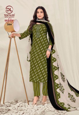 DL SAWARIYA Vol-2 Cotton Printed Embroidery Tie Neck 3-Piece Suit Set kurti pant with dupatta Catalogs
