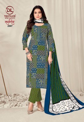 DL SAWARIYA Vol-2 Cotton Printed Embroidery Tie Neck 3-Piece Suit Set kurti pant with dupatta Catalogs