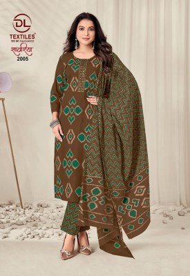 DL SAWARIYA Vol-2 Cotton Printed Embroidery Tie Neck 3-Piece Suit Set kurti pant with dupatta Catalogs
