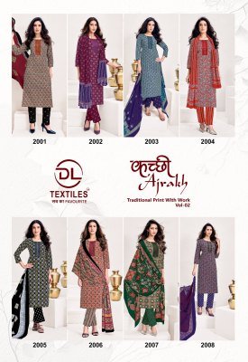 DL Textiles Kutchi Ajrakh Vol 2 Wholesale Readymade Suits readymade suit catalogs