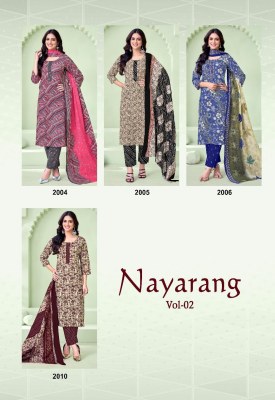 DL Textiles Nayarang Vol 2 Pure Cotton Readymade Kurti Pant And Dupatta Wholesale  kurtis catalogs