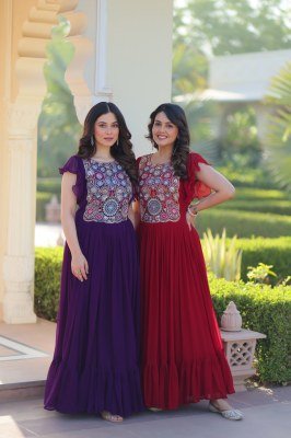 DN 1179 Premium Readymade Designer Faux Blooming Gown with Sequins & Beads Work wholesale catalogs