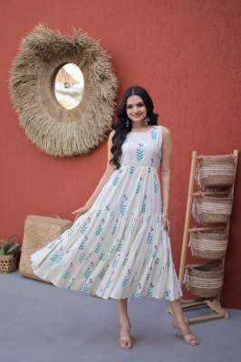 DN 1248 Premium Designer Readymade Printed Cotton Anarkali Kurti  Amavi