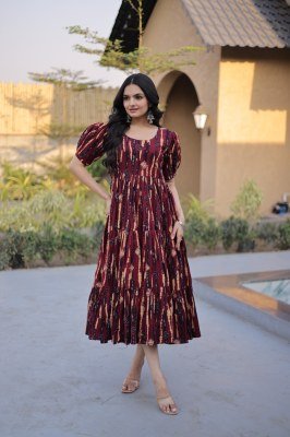 DN 1252 Premium Designer Readymade Printed Cotton Anarkali Kurti kurtis catalogs
