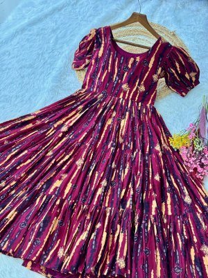 DN 1252 Premium Designer Readymade Printed Cotton Anarkali Kurti kurtis catalogs