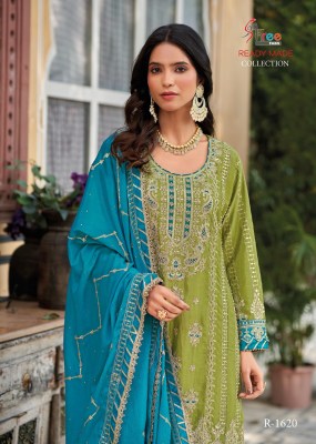 DN 1620 by Shree Fab Chinon work Fancy Sahrara suit collection at affordable rate  Shree fab