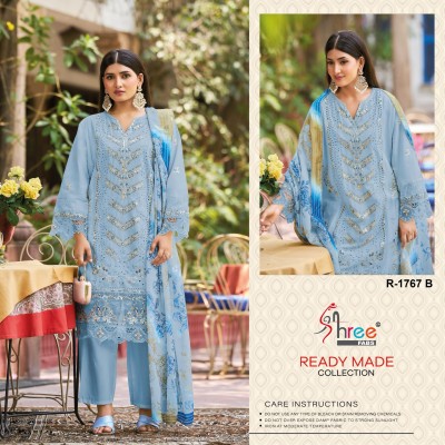 DN 1767 by Shree fabs Fancy Cotton cambric top pant with dupatta concept with affordable range readymade suit catalogs
