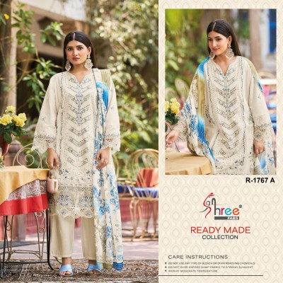 DN 1767 by Shree fabs Fancy Cotton cambric top pant with dupatta concept with affordable range readymade suit catalogs