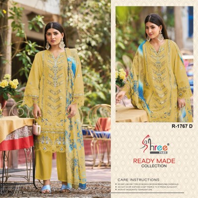 DN 1767 by Shree fabs Fancy Cotton cambric top pant with dupatta concept with affordable range readymade suit catalogs