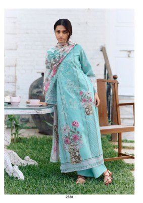 DN 2387 to DN 2390 Kimora Seher Vol-86 Cotton Lawn Dress Material Set wholesale catalogs
